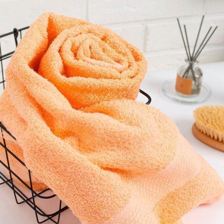 Полотенце махровое 100*150см 028 персиковый 400гр