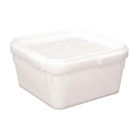 Контейнер пищевой универсальный 12л пластик с крышкой Полукуб 340*340*160мм (15)