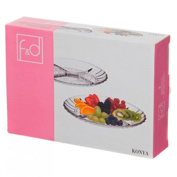 Менажница набор 2шт 22*15,6см стекло КОНИЯ 54922BBFD (12)