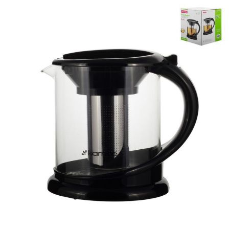 Чайник заварочный 1500мл стекло/пластик со съемным мет.ситом арт.0781L (24)