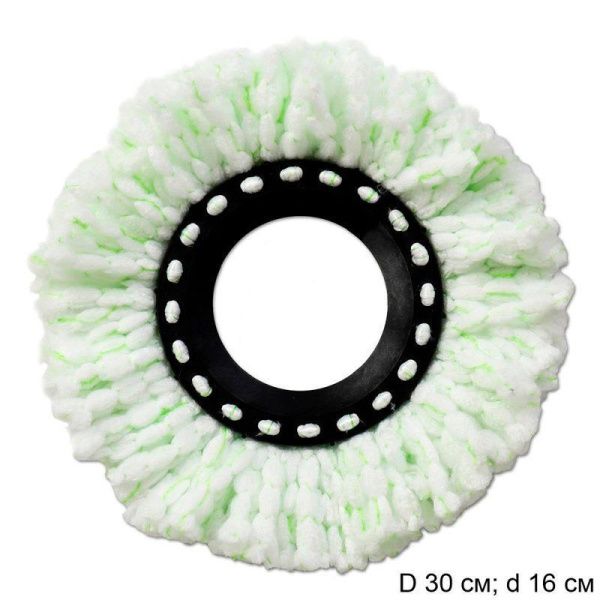 Насадка для швабры веревочная микрофибра для комплекта МОП с центрифугой D30см d16см T-01 (300)