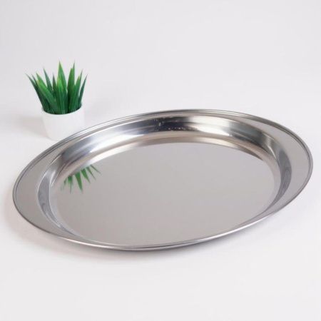 Блюдо 40*25см h4см нерж.сталь овальное 83-302 (100)