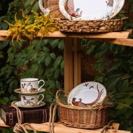 Тарелка мелкая 20,5см фарфор ОХОТА десертная (24)