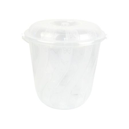 Ведро 18л пластик с крышкой прозрачное Бр.1.38 (10)