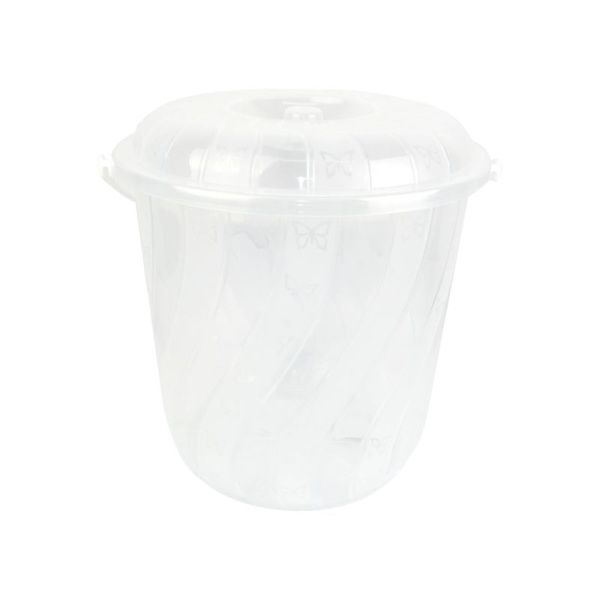 Ведро 18л пластик с крышкой прозрачное Бр.1.38 (10)