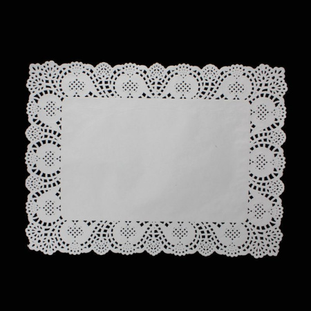 Салфетки сервировочные набор 48шт 36*46см бумага ажурные влагостойкие прямоугольные JC-4065 (96)
