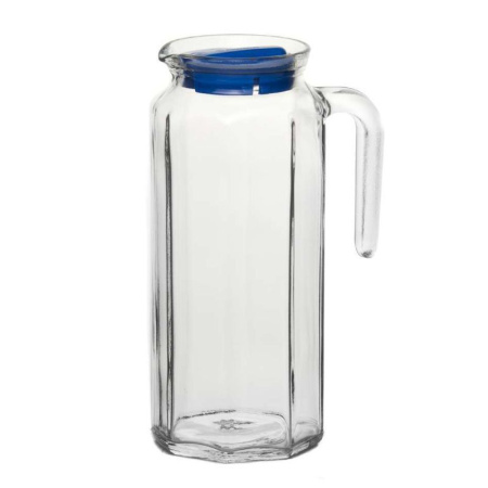 Кувшин 1л стекло КОШЕМ синий/голубой (12)