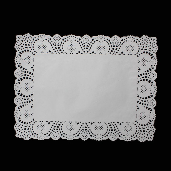 Салфетки сервировочные набор 48шт 36*46см бумага ажурные влагостойкие прямоугольные JC-4065 (96)