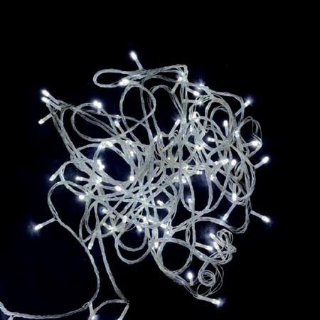 Гирлянда эл. 10м 100LED холодный белый плоская вилка 110В JC-15343 (100)