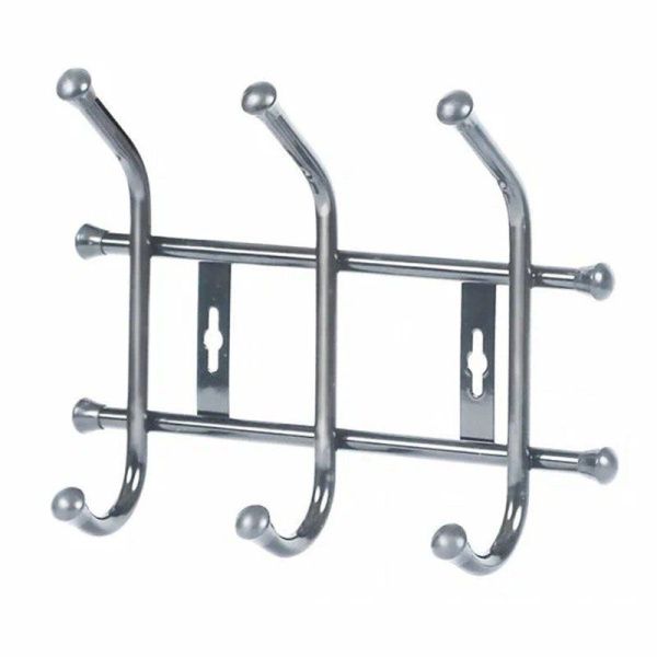 Вешалка 3 крючка настенная 260*190*80мм металл ВНТ3М серая матовая (5)