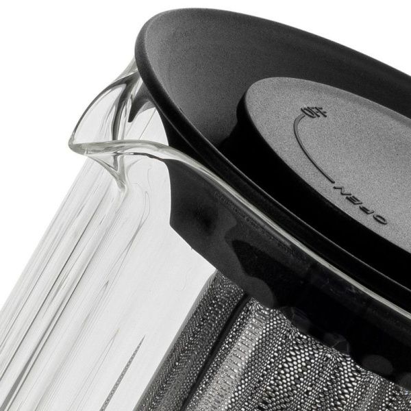 Чайник заварочный 1000мл стекло АЙН с мет.ситом (12)