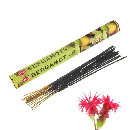 Благовония шестигранник 20 палочек HEM Bergamot Бергамот 186Be (6)
