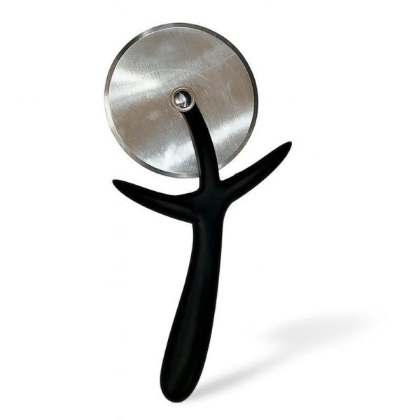 Нож для пиццы металл 18,5см черный E5113/JC-17404 (72)