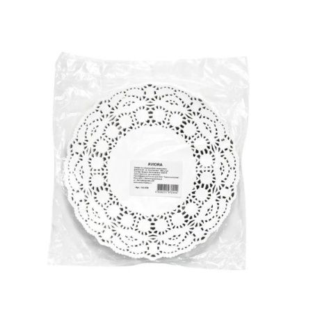 Салфетки сервировочные набор 250шт 20см бумага ажурные ГОРНИЦА (8)