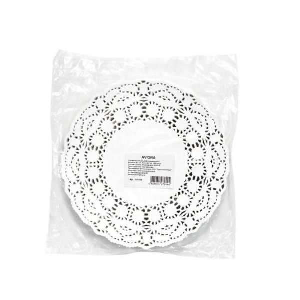 Салфетки сервировочные набор 250шт 20см бумага ажурные ГОРНИЦА (8)