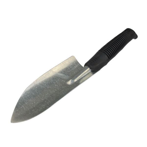 Совок посадочный 18см металл/пластик с ручкой большой 1,2мм оцинкованный (20)