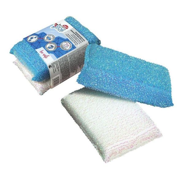 Губки для посуды 2шт. деликатных поверхностей YORK БАКТЕРИЯ СТОП (36) ВЫВОД