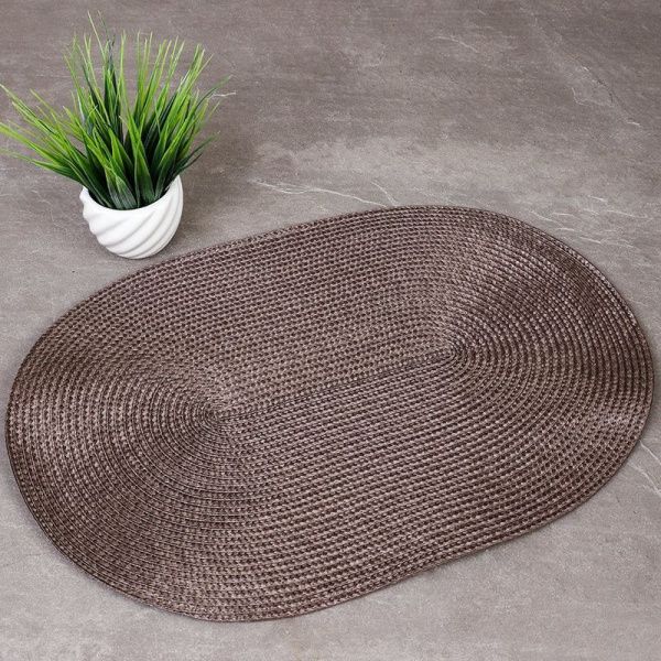 Салфетка сервировочная 45*30см ПВХ кофейный L-38 coffee овальная (6/300)