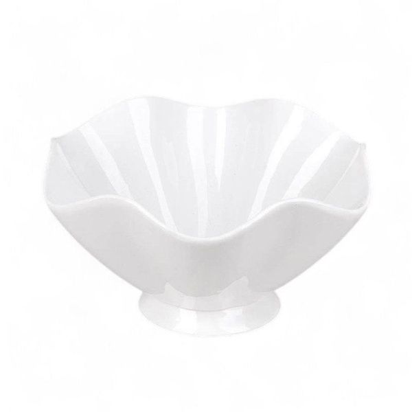 Салатник 20,5*17*11см фарфор МАРШМЕЛЛОУ на ножке (5/20)