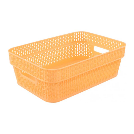Корзина для хранения 3л 270*180*90мм пластик Ajur шафран (16) ВЫВОД