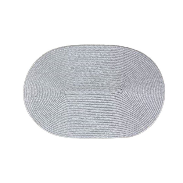 Салфетка сервировочная 30*45см пластик серебряная овальная JC-15245 (300)
