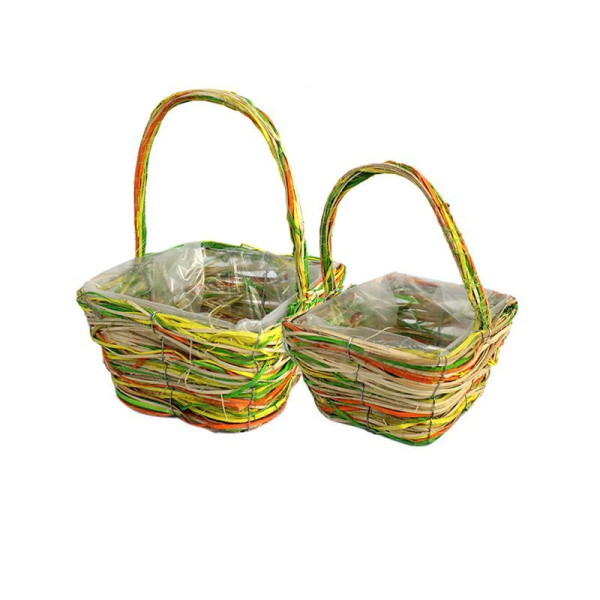 Корзина плетеная ротанг набор 2шт. 15*15*9/22, 12*12*8/17см (J14031 S/2) (1)