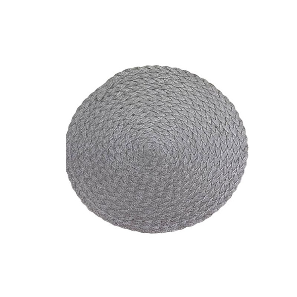 Салфетка сервировочная 39см пластик серая круглая JC-15254 (300)