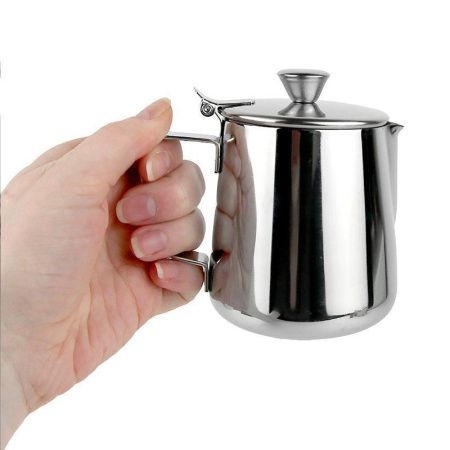 Молочник с крышкой 350мл нерж.сталь (120)