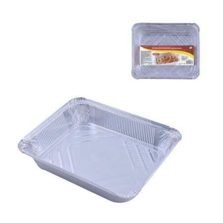 Форма для выпечки одноразовая алюминий набор 2шт 3,180л 30*24*5см МО8-105 (4/36)
