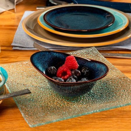 Блюдо 25*25см стекло AQUA квадратная