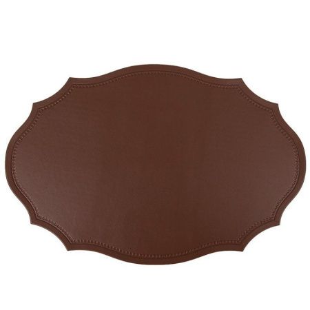 Салфетка сервировочная 45*30см полиуретан Экокожа коричневая (4/240)