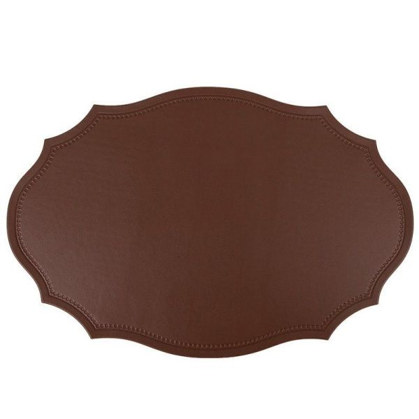 Салфетка сервировочная 45*30см полиуретан Экокожа коричневая (4/240)