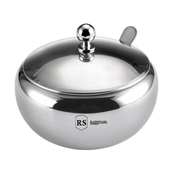 Сахарница 560мл нерж.сталь с мет.крышкой и ложкой RS\SB 8421-56 (24)