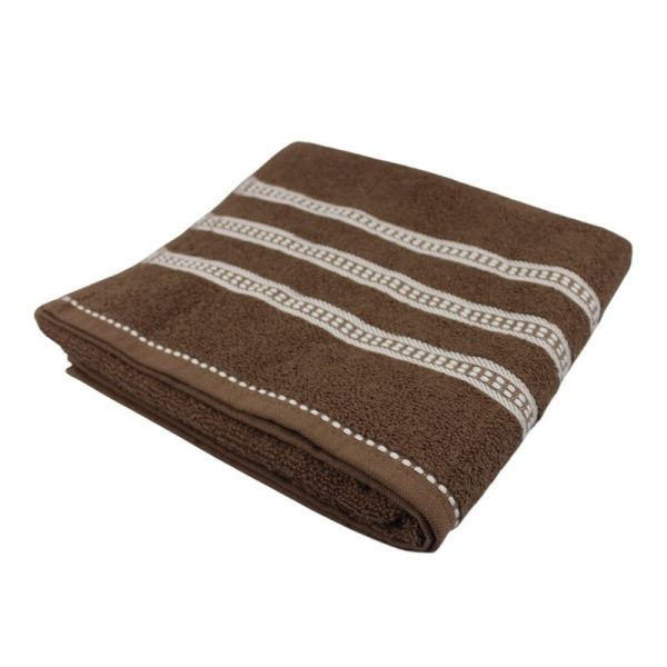 Полотенце махровое 50*90см ПОРТО коричневый