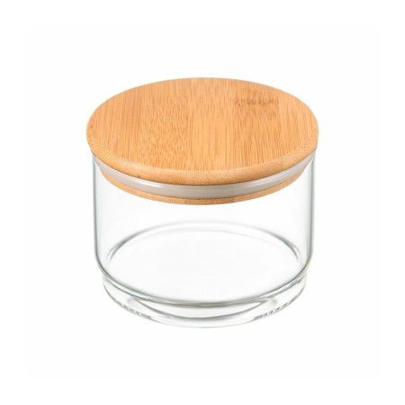 Банка для сыпучих продуктов 200мл стекло с бамбук.крышкой JC-15979 (96)