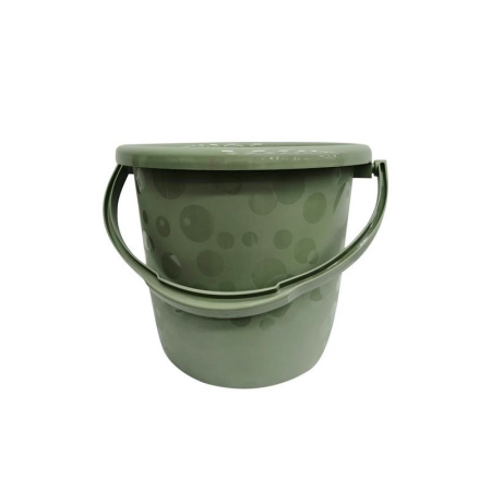 Ведро 12л пластик ЛЮКС оливковое (20)