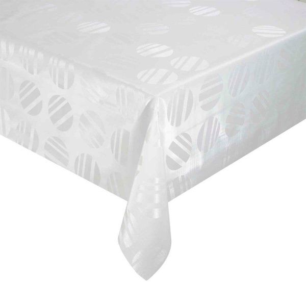 Клеенка ПВХ на тканевой основе BOGEMA шелкография белая 0,28мм*1,37*20м