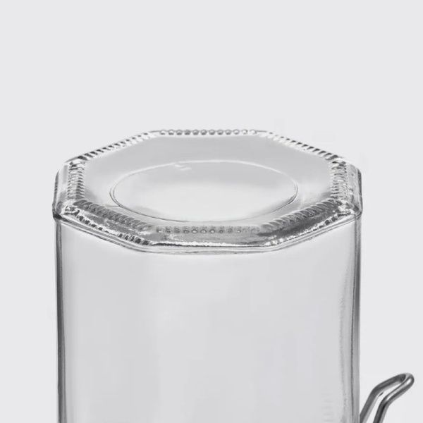 Банка для сыпучих продуктов 100мл стекло с фиксатором JC-15964 (144)