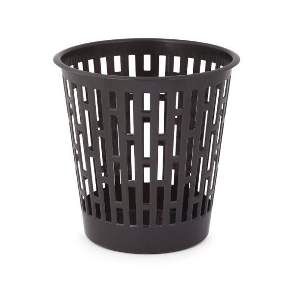 Корзина для бумаг 9л пластик ЭКОНОМ черная (8)