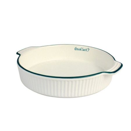 Форма для запекания фарфор 20,5*18,5*4см Good Luck круглая с ручками белый KP005-8,5/JC-14546 (36)