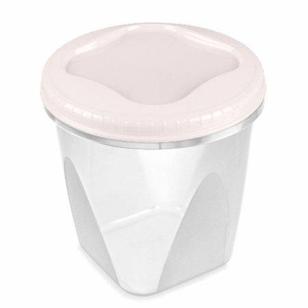 Банка для продуктов 650мл 116*111*111мм пластик ТОНДО с завинчивающейся крышкой кремовая С285КРЕМ (