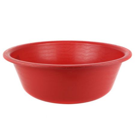 Таз 15л пластик красный ударопрочный круглый для садово-огородных работ (15)