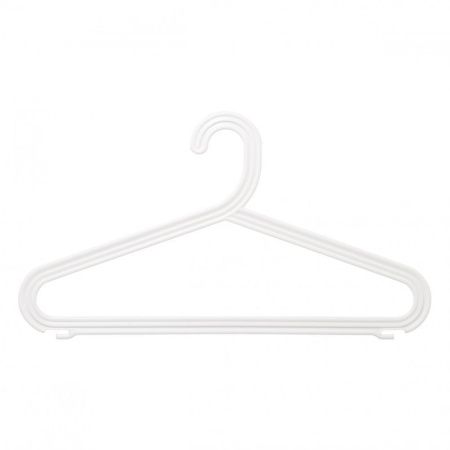 Вешалка-плечики 48-50 пластик плоская белая (105)