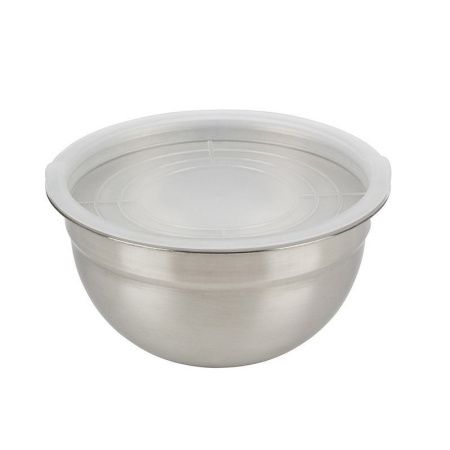 Миска 1,5л 16см нерж. сталь с пласт.крышкой смешанная полировка Amarena (40)