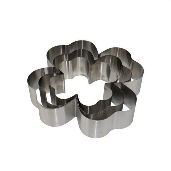 Форма для десерта набор 3пр нерж Клевер 25*6 / 20*6 / 15*6см JC-12585 (36)