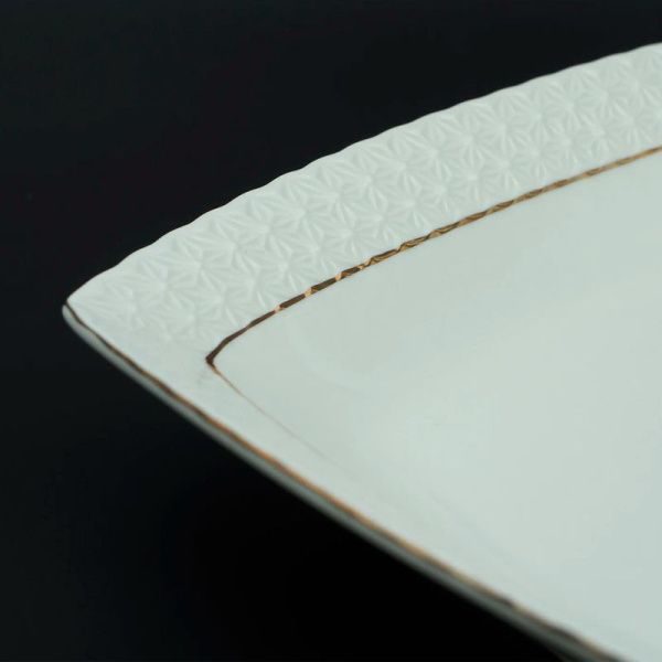 Тарелка глубокая 1130мл 23см керамика СНЕЖНАЯ КОРОЛЕВА квадрат S223723-A (6/24)