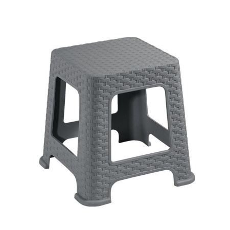 Табурет h33см пластик РОТАНГ серый (6)