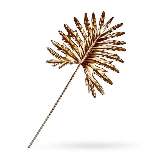 Украшение новогоднее Ветка золотая пальма 70см JC-16837 (500)