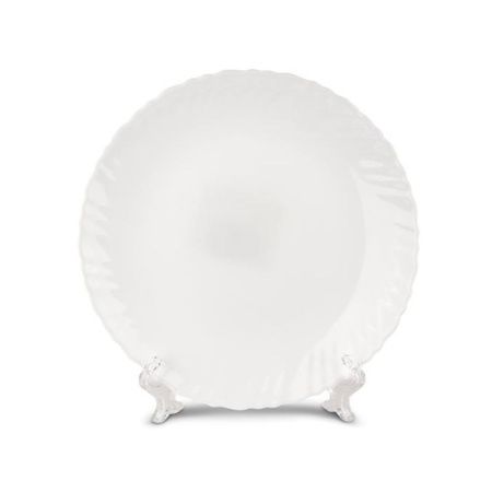 Тарелка мелкая 24см стеклокерамика БЕЛЬЕ плоская круглая (6/36)