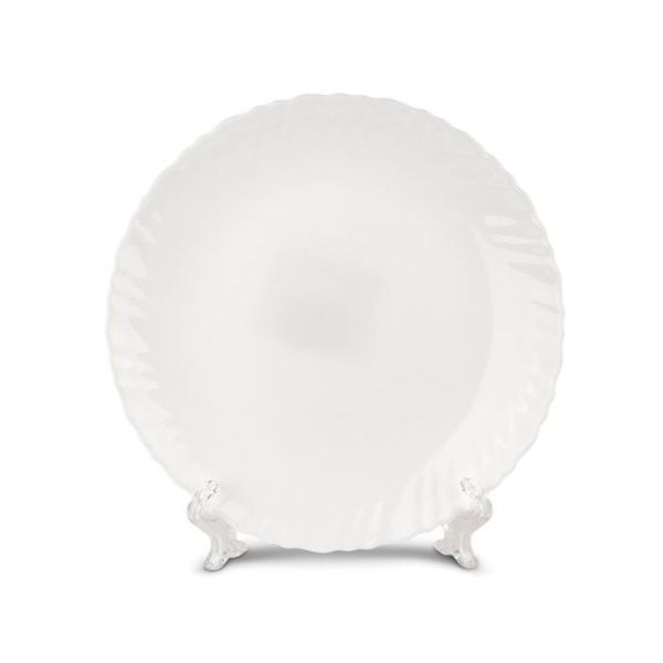 Тарелка мелкая 24см стеклокерамика БЕЛЬЕ плоская круглая (6/36)